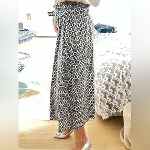 Diva Black and White Floral Maxi Skirt